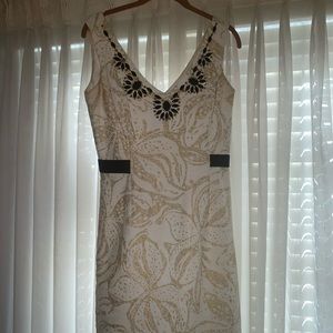 Classic Lily Pulitzer embellished dress + satin